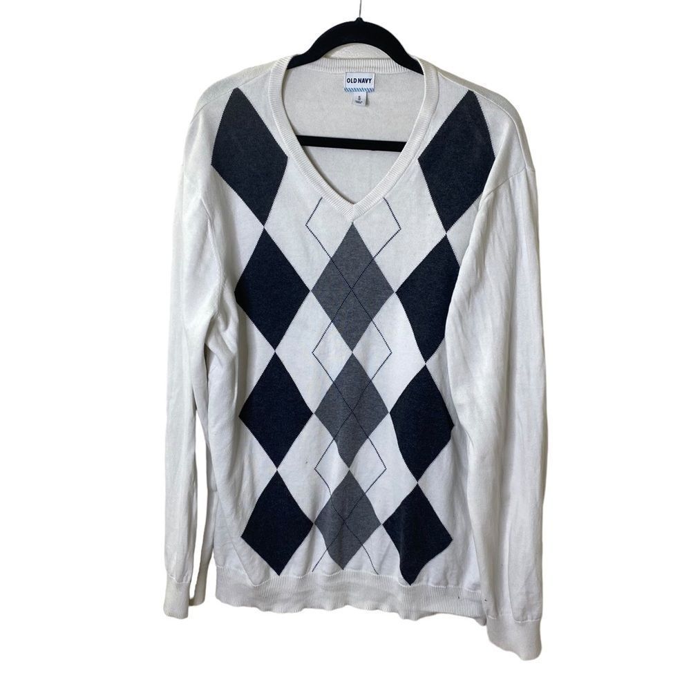 Old Navy Argyle Sweater Sz XL